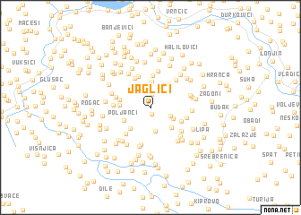 map of Jaglići