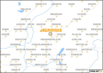 map of Jagminiškė