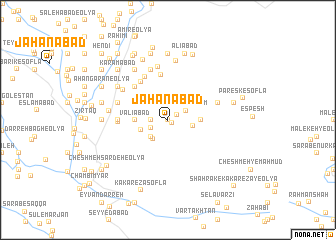 map of Jahānābād