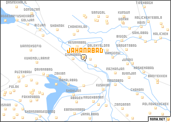 map of Jahānābād