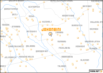 map of Jahān Bīnī