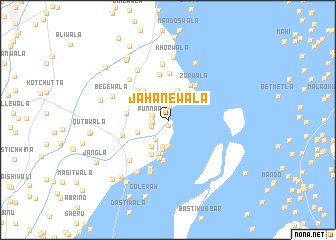 map of Jahanewāla