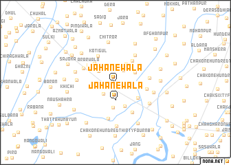 map of Jahānewāla