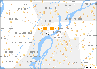map of Jahan Khān
