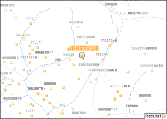 map of Jahān Kūb
