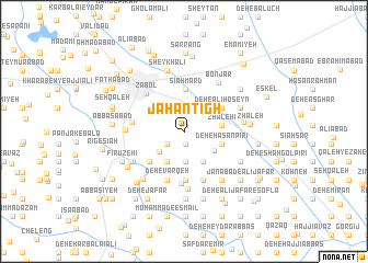 map of Jahān Tīgh