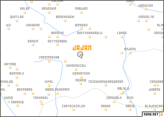 map of Jājān