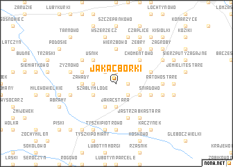 map of Jakać Borki