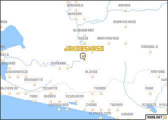map of Jakobswaso