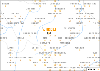 map of Jakoli