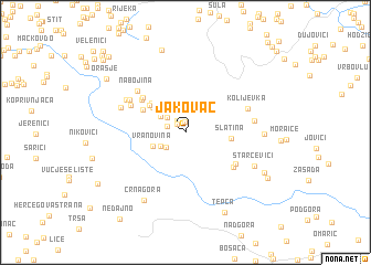 map of Jakovac