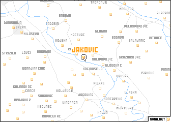 map of Jakovic
