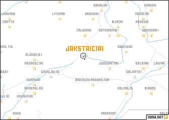 map of Jakštaičiai