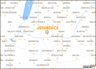 map of Jakubowice