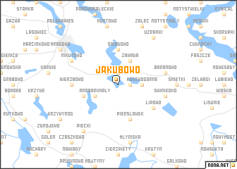 map of Jakubowo