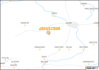 map of Jakuszowa