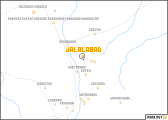 map of Jalālābād