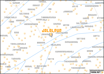 map of Jalālpur