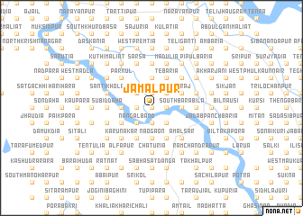 map of Jāmālpur