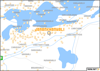 map of Jāman Khānwāli