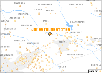 map of Jamestown Estates