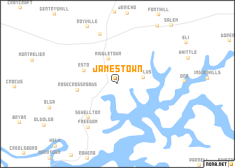 map of Jamestown