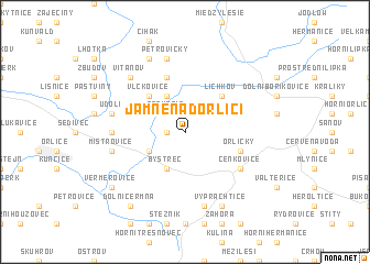 map of Jamné nad Orlicí
