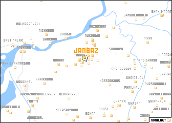map of Jān Bāz