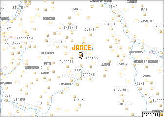 map of Jançë