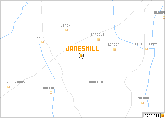 map of Janes Mill
