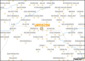 map of Janiszów