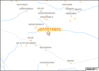 map of Jannatābād