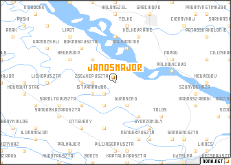 map of Jánosmajor