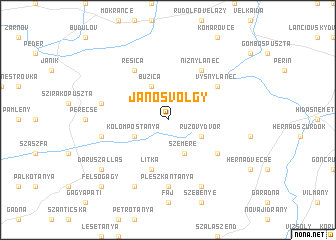 map of Jánosvölgy