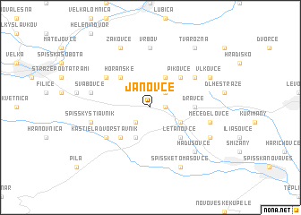 map of Janovce