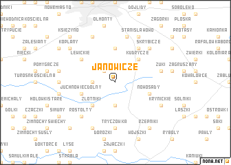 map of Janowicze