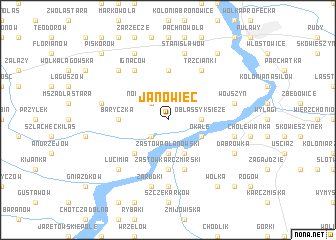 map of Janowiec