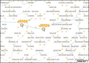 map of Janów