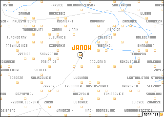 map of Janów