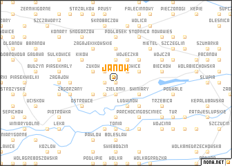 map of Janów