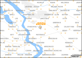 map of Janów