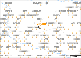 map of Janská