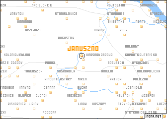 map of Januszno