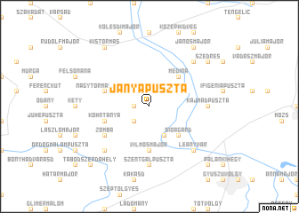 map of Janyapuszta