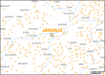 map of Japundže