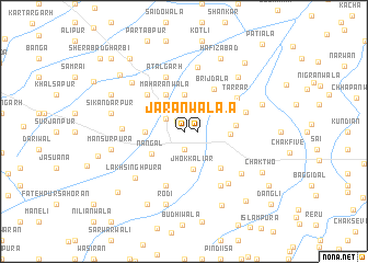 map of Jarānwāla
