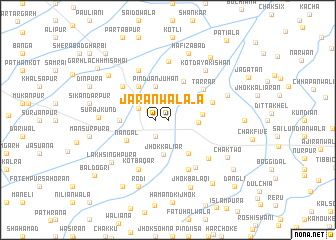 map of Jarānwāla