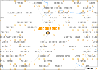 map of Jaroměřice