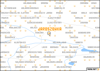 map of Jaroszówka