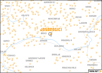 map of Jašaragići